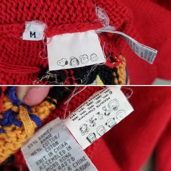 Vintage Red Charlie Brown Ugly X-MAS Sweater M - Picture 8 of 8